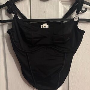 PINK Victoria's Secret Black Corset Top